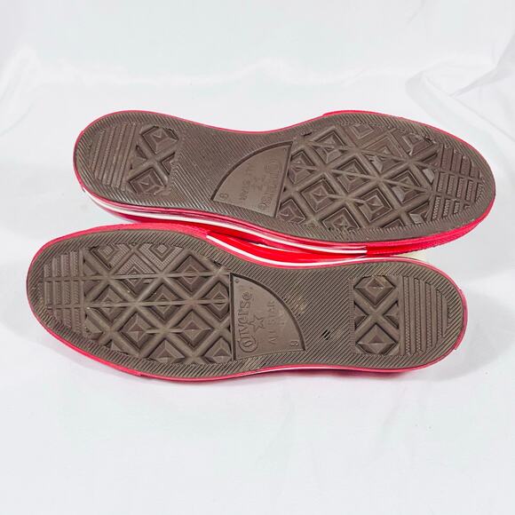 Converse Comme Garcons Men 9 Women 11 Chuck Taylor 70 PLAY White Red Midsole New - Picture 6 of 10